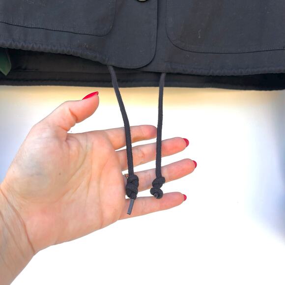 Vintage Ralph Lauren Cropped Utility Cargo Jacket Hong Kong Cotton Medium Black - Picture 8 of 11